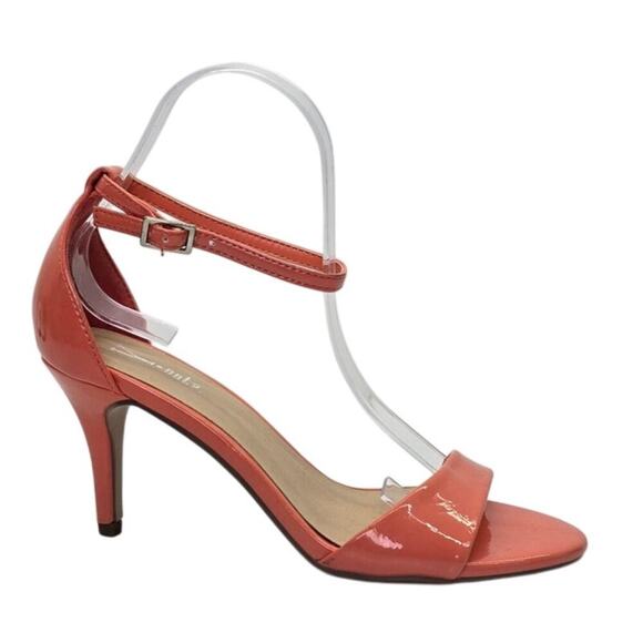 Y-Not Ankle Strap High Heel Sandal Salmon w/ Buckles Pump Women's 8M - Picture 1 of 9